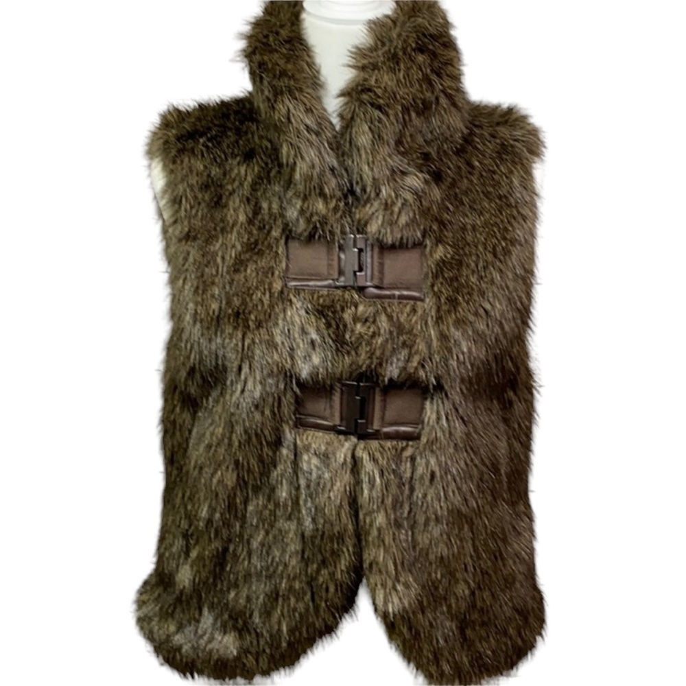 Jack Faux Fur Vest Brown